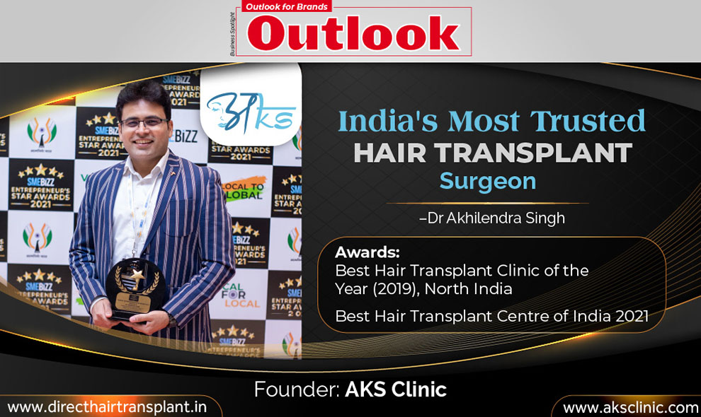 AKS Clinic awarded as Most trusted Hair Transplant centre In India Image